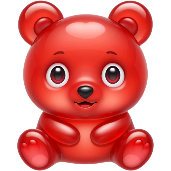jelly bear with large heart-shaped eyes kawaii emoji