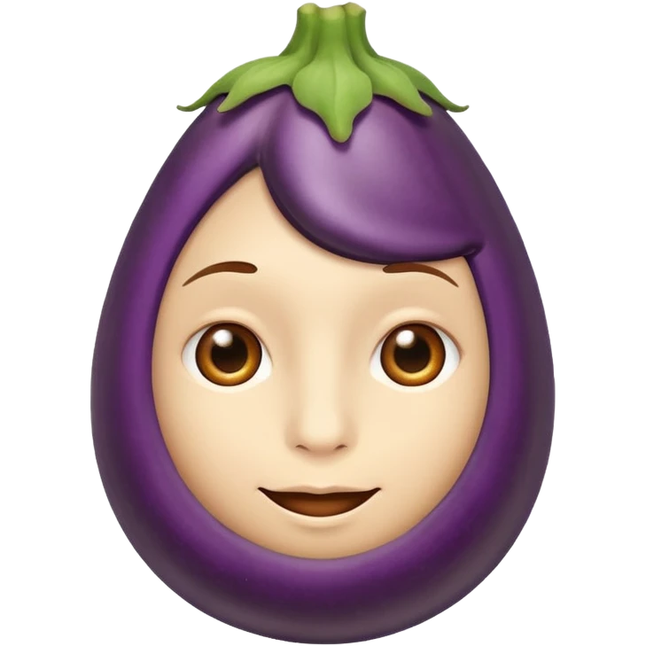 Face with eggplant emoji