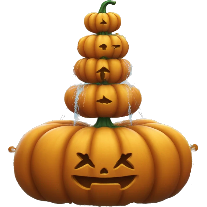 pumpkin fountain emoji