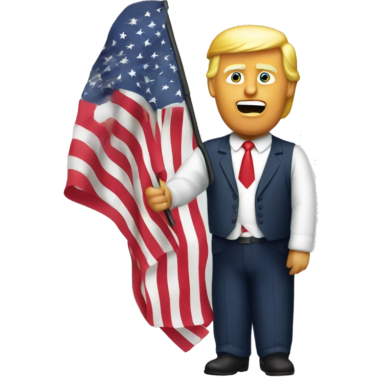 Trump cliché with flag emoji