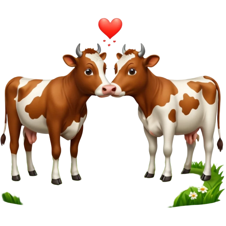 КОРОВКИ целуются emoji