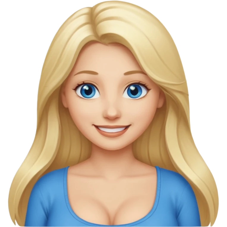 sluty blonde big boobs blue eyes long hair emoji