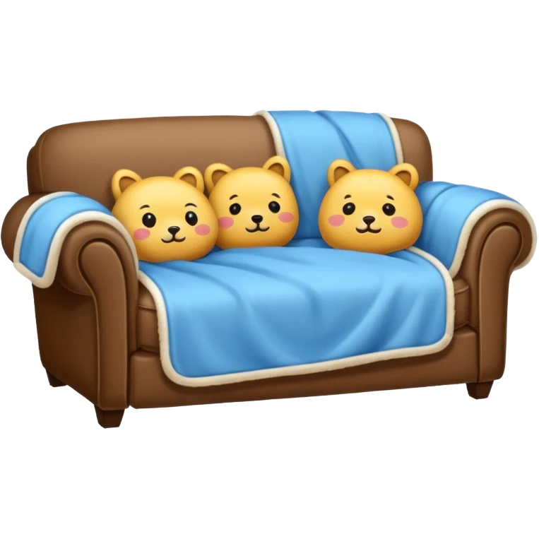 cozy blanket couch fort emoji