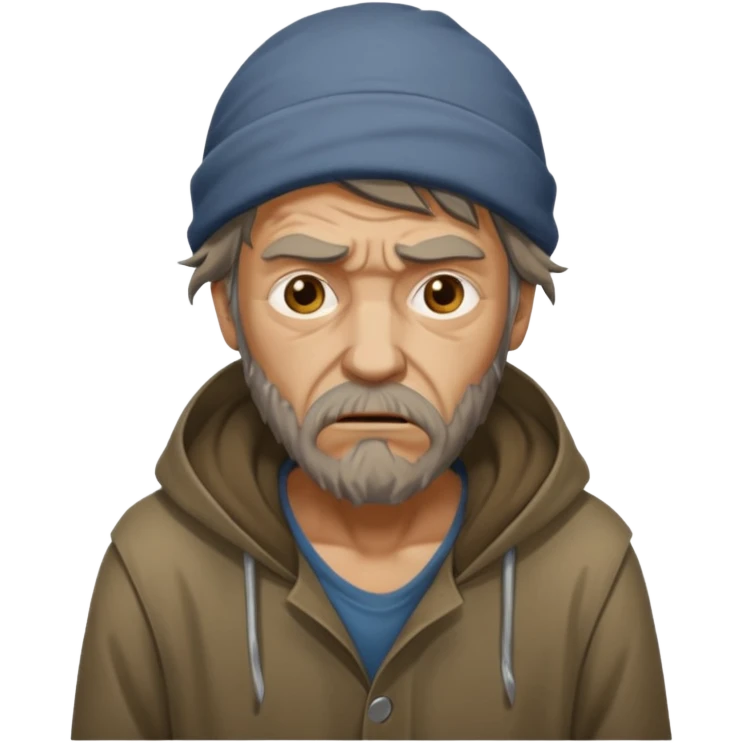 homeless guy mugging someone emoji
