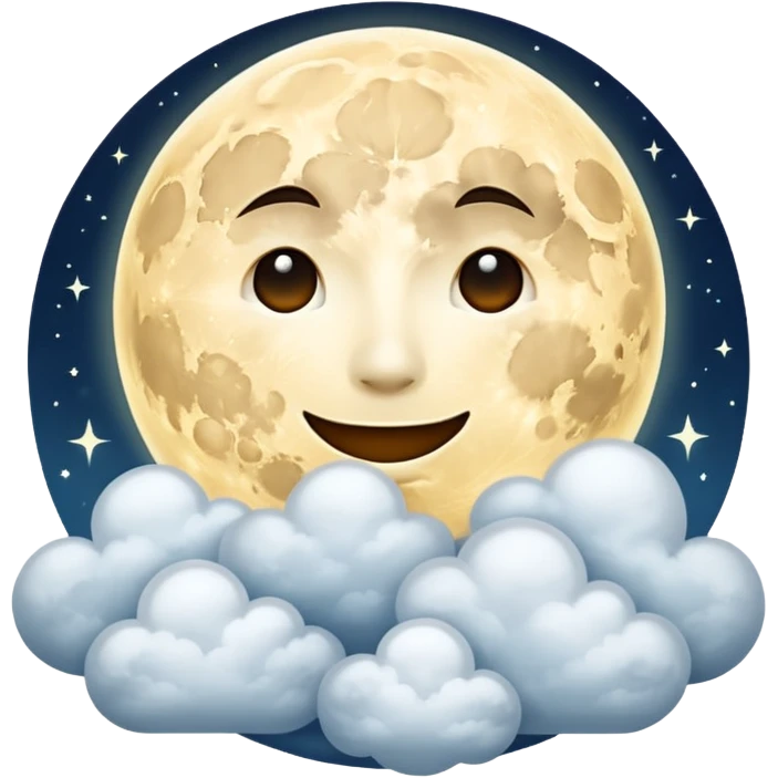 ☁️🌕☁️ emoji