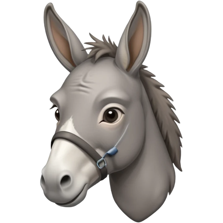 Ein behindert aussehender Esel  emoji