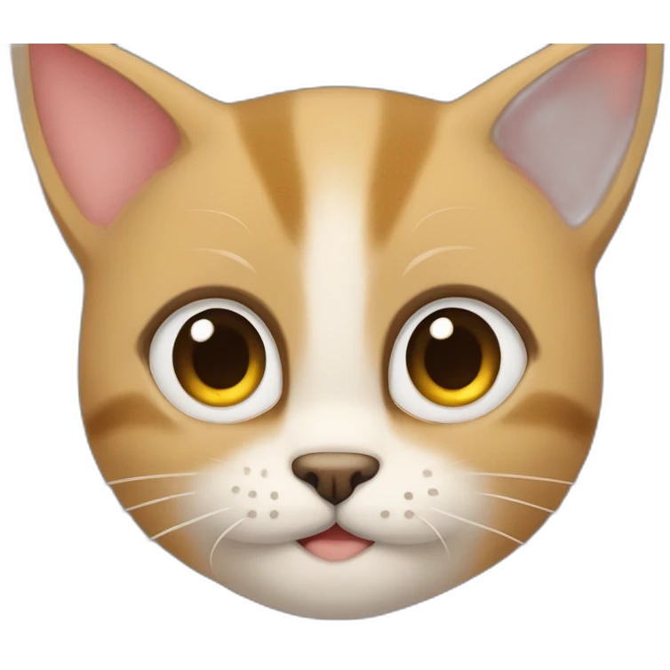 Gato con nariz humana emoji