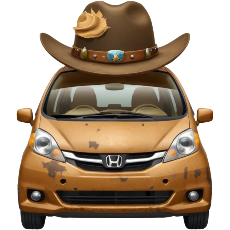 Honda fit wearing a cowboy hat emoji