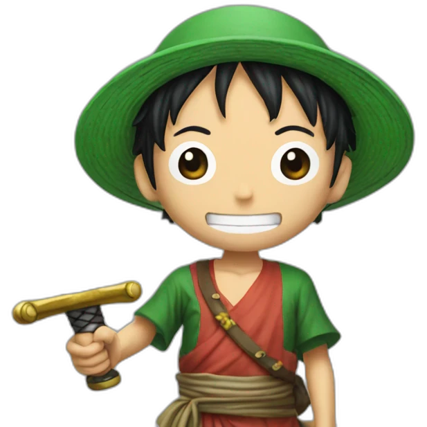 Luffy who got Zoro’s sword emoji