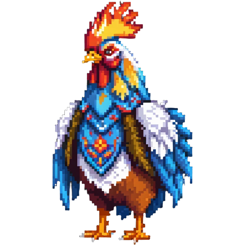 rooster shaman emoji