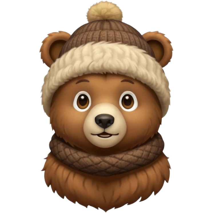 Bear with a beanie emoji