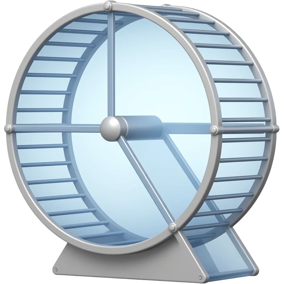 Realistic hamster wheel with nobody inside and nothing inside. emoji