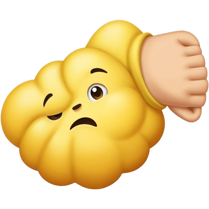Fart coming out of an elbow  emoji