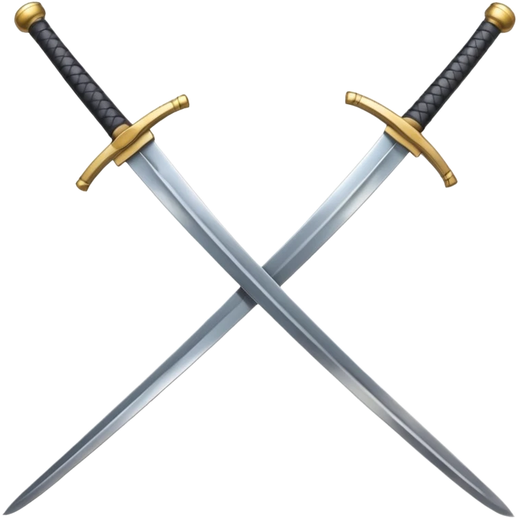 Two Japanese swords, one short. The swords are not crossed emoji