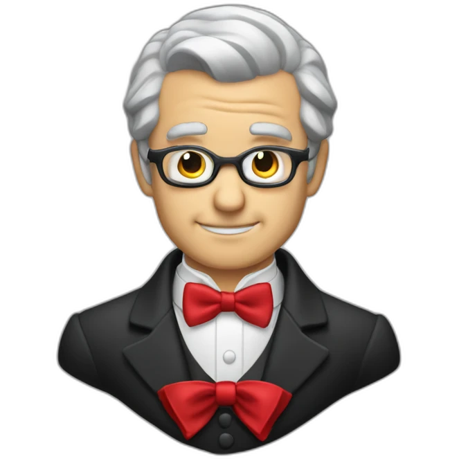 jenkins-a-gray-haired-skullet-butler-wearning-dinner-jacket-with-red-bow-tie-with-closed-eyes emoji