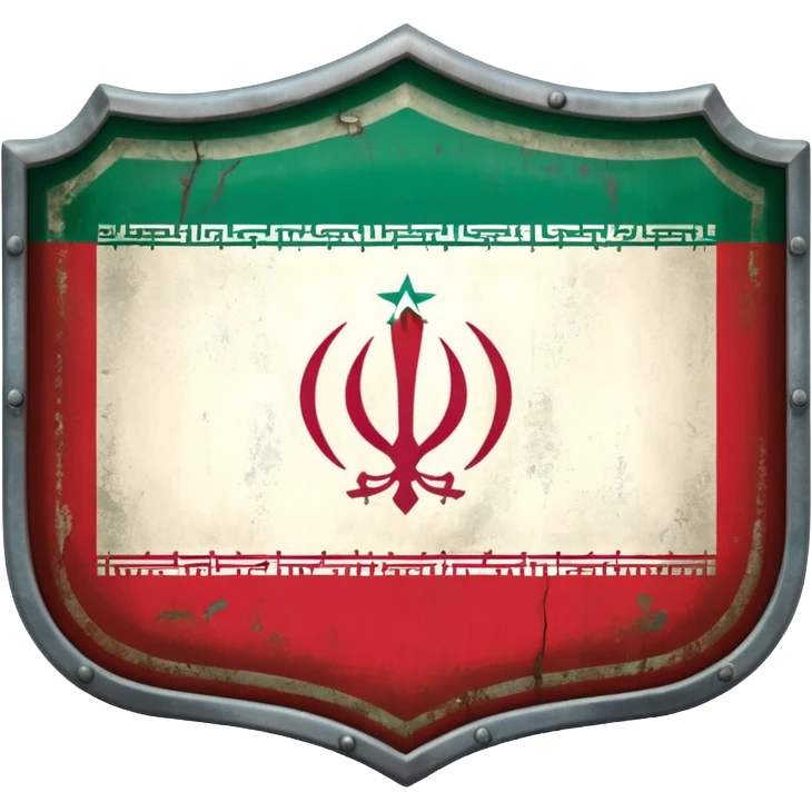rectangular shield with the flag of Iran emoji