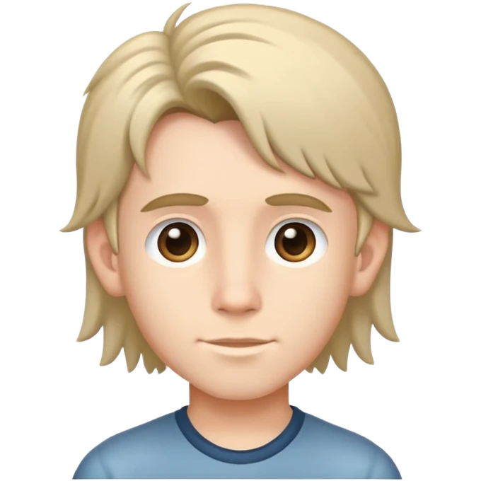 boy with big ears and a mullet hairstyle emoji
