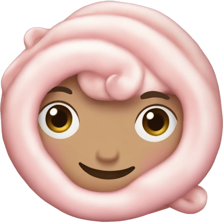 light pink Cinnamon roll emoji