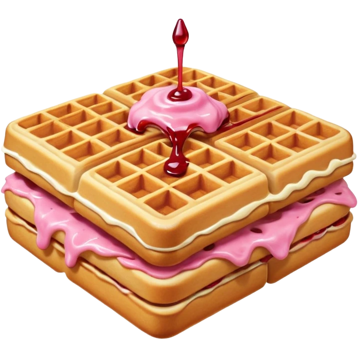 waffle wich dough is pink emoji