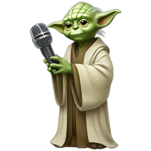 Yoda Master and microphone emoji