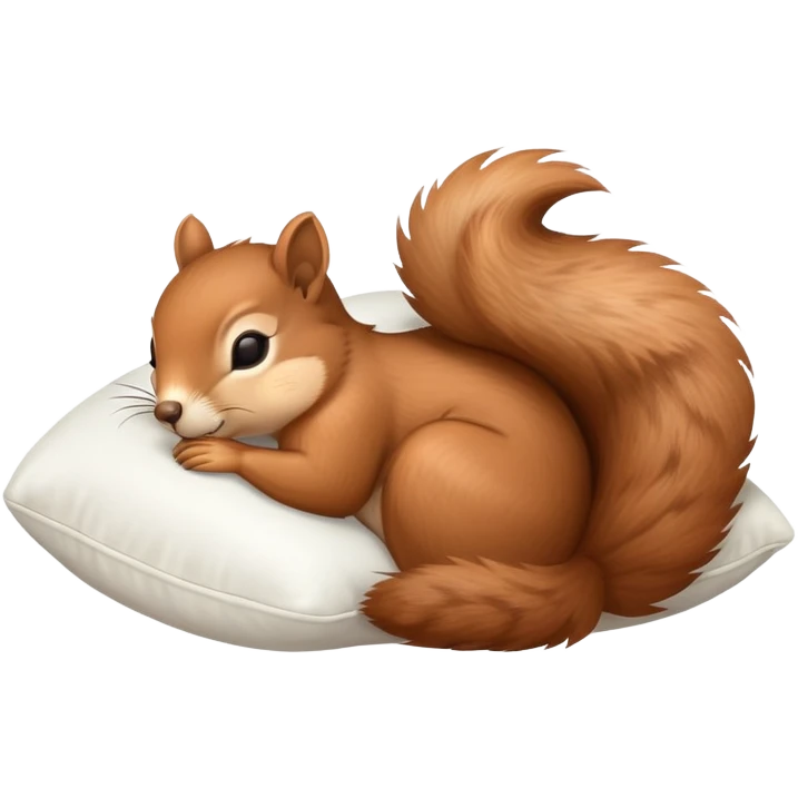 Squirrel sleeping on a pillow emoji