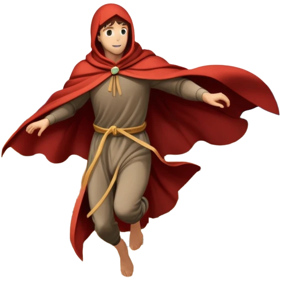 An icon featuring a hero performing a leap of faith from a tower in Florence, inspired by adventure games like Assassin's Creed. The design captures the dramatic moment mid-air, with detailed architecture and a bustling city below. Transparent background emoji