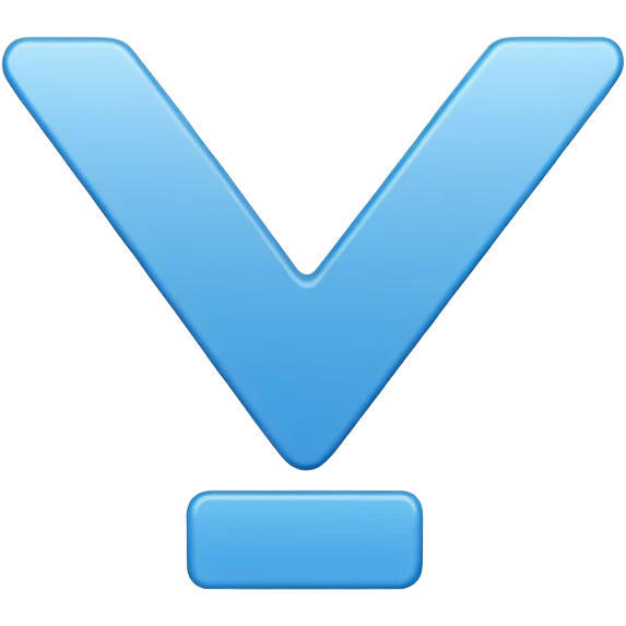 blue checkmark, extremely minimal, no background emoji