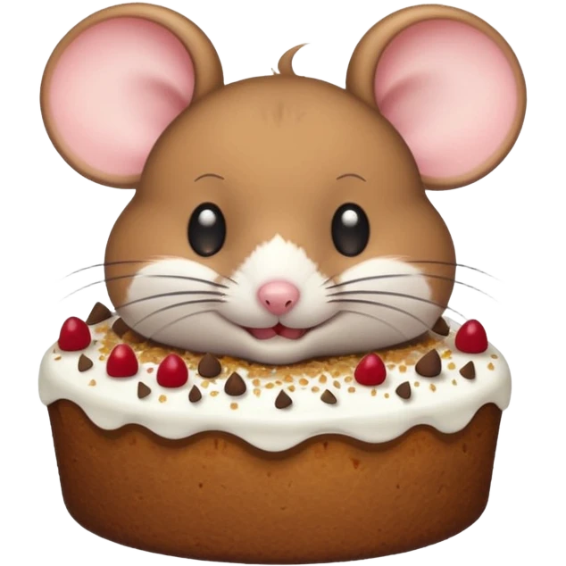 mouse eating cake emoji