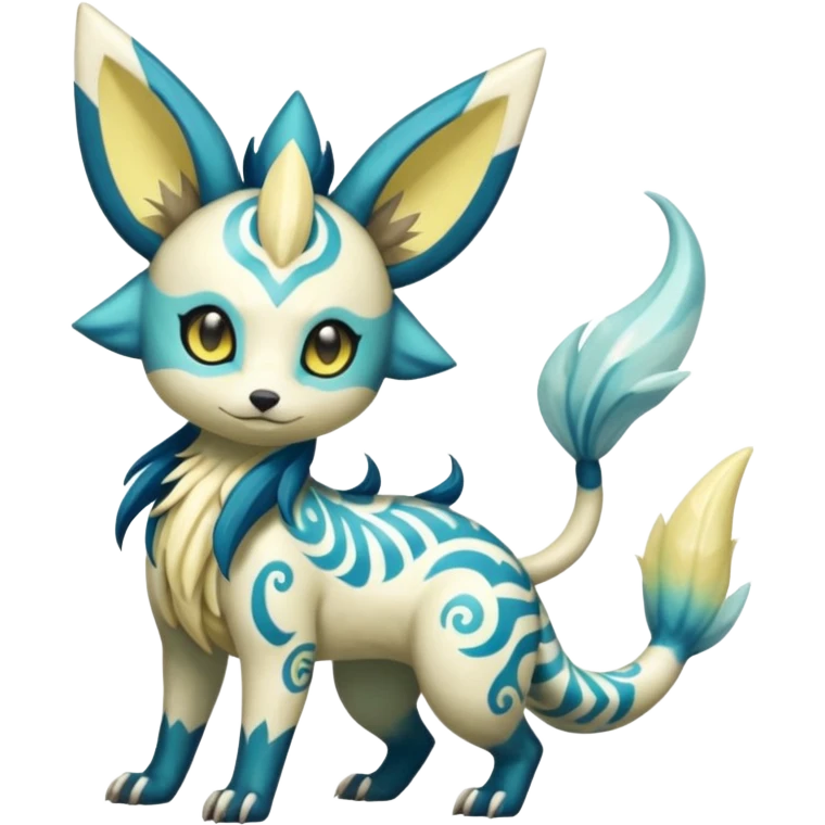 Tropical Tiny Marked Patterned Tribal Shiny Albino Oriental Asian Patterned Tropical Exotic Toxic  WereGarurumon-Meloetta-Umbreon-Vaporeon-Absol-fusion-hybrid-creature (full body) emoji