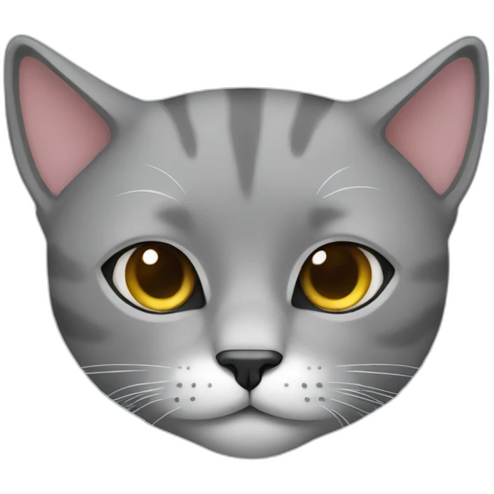 exotic grey cat sleeping emoji