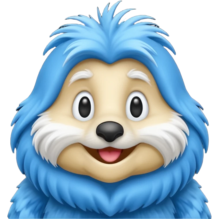 Make a blue womble character  emoji