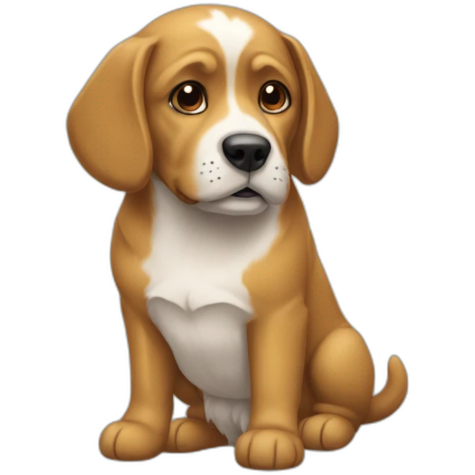 Chat sur chien emoji