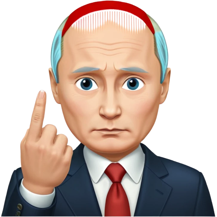 реалистичное фото путин показывает средний палец emoji