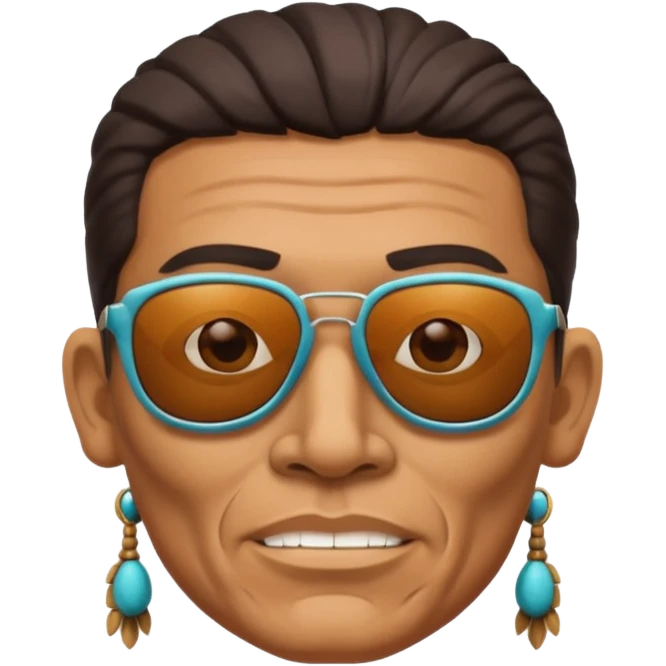 handbok ancient mayan man with sunglasses emoji