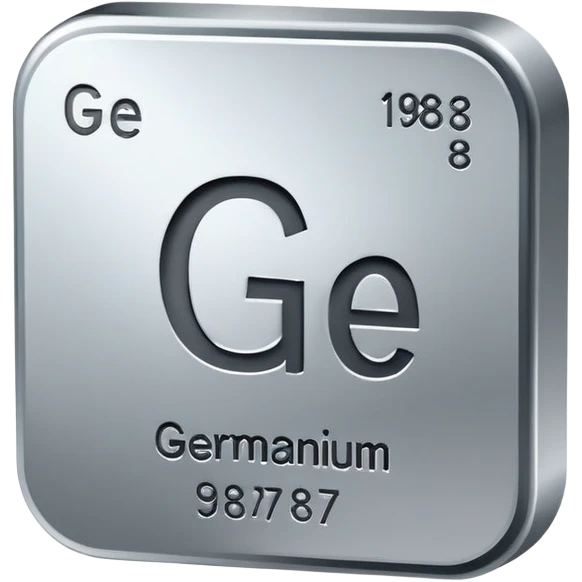 germanium element, chemical symbol Ge emoji