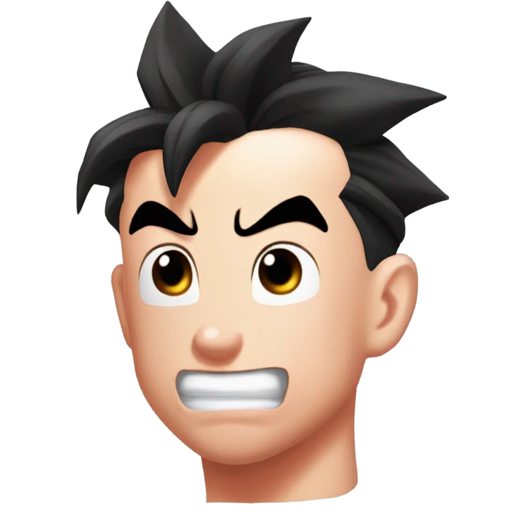Gohan from dragon ball Z blushing and drooling emoji