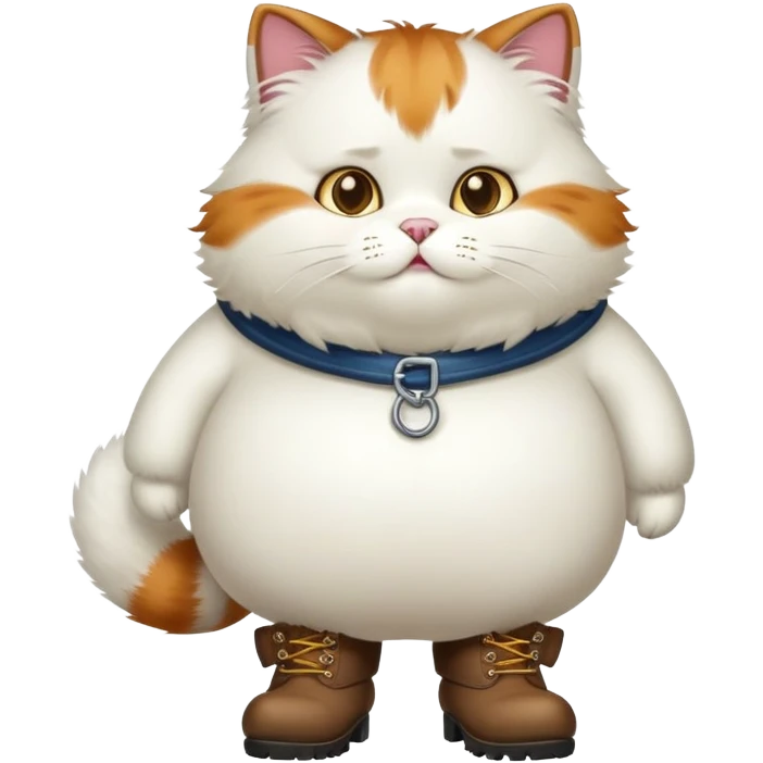 fat cat in boots showing his dick emoji