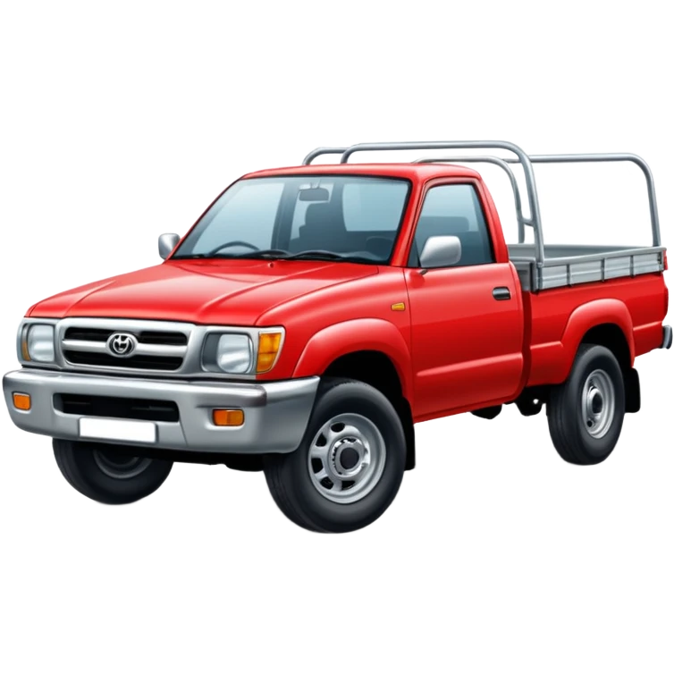 Red 1999 hilux with a full steel tray emoji