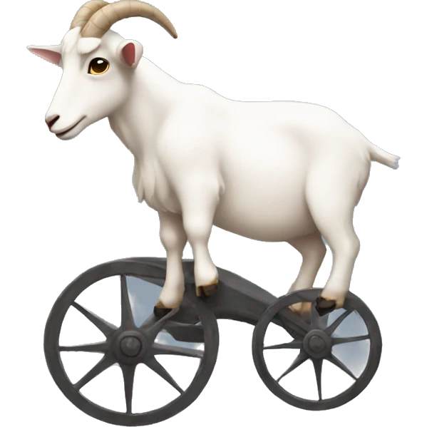 Goat on wheel emoji