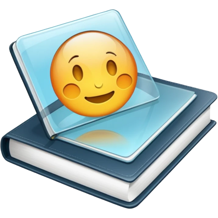 See through glass book emoji
