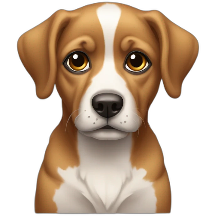 cachorro vira lata de óculos  emoji