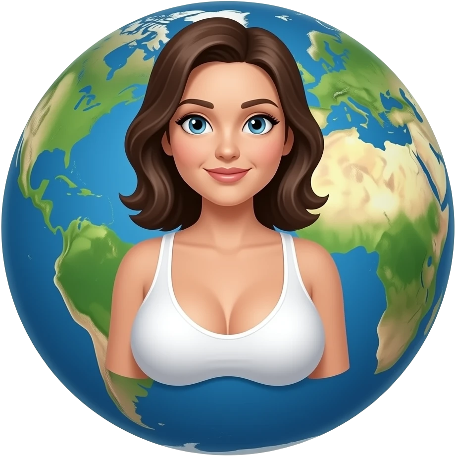 Boobs bigger than the earth emoji