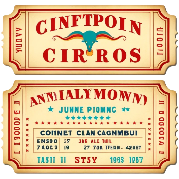 Vintage circus ticket emoji