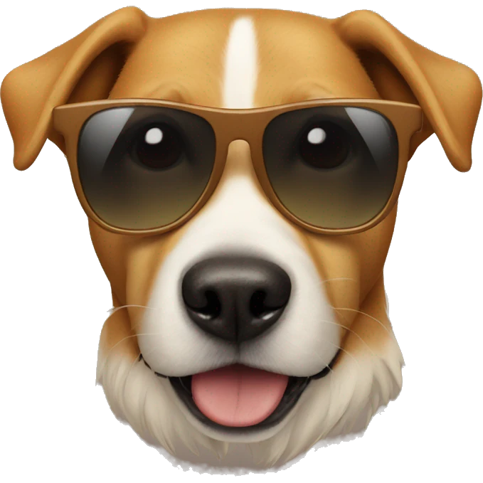 Dog with sunglasses emoji