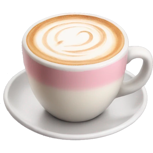 Soft pink latte art emoji