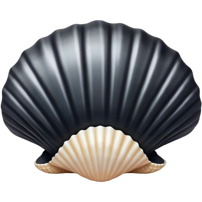 Black seashell emoji