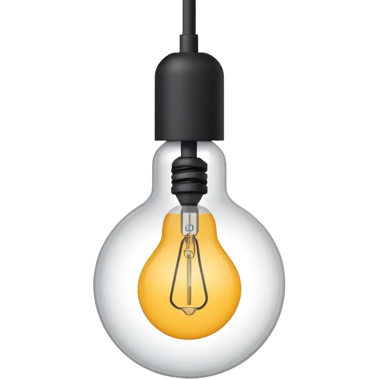 bombillo con colgante en el techo emoji