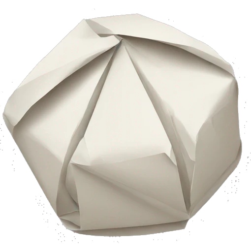 folded ball paper emoji