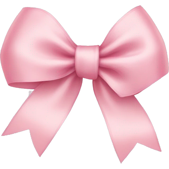 light pink ribbon bow emoji