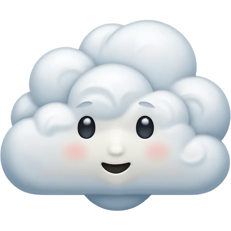 white puff object emoji
